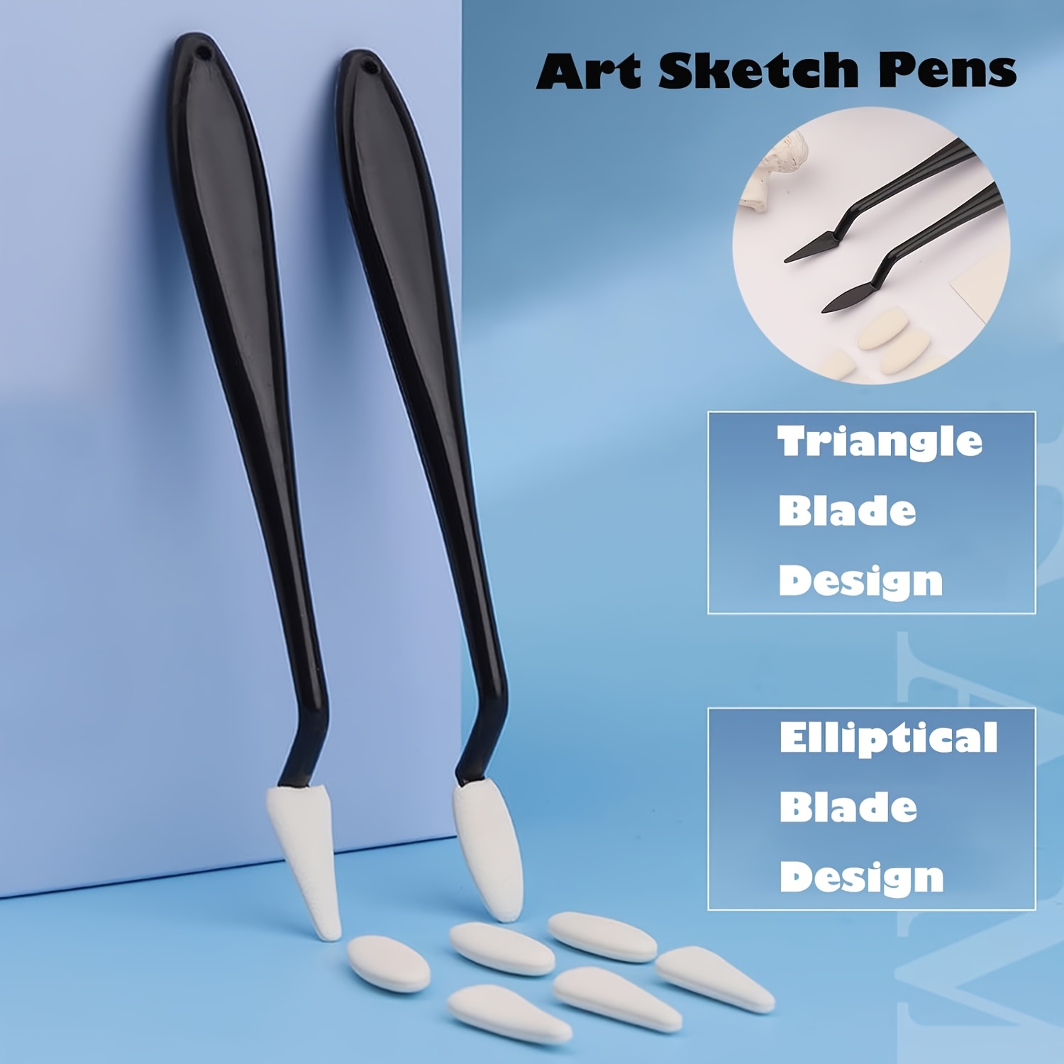 44pcs Mixed Brush Set with Dual-Tip Design and Replacement Tips