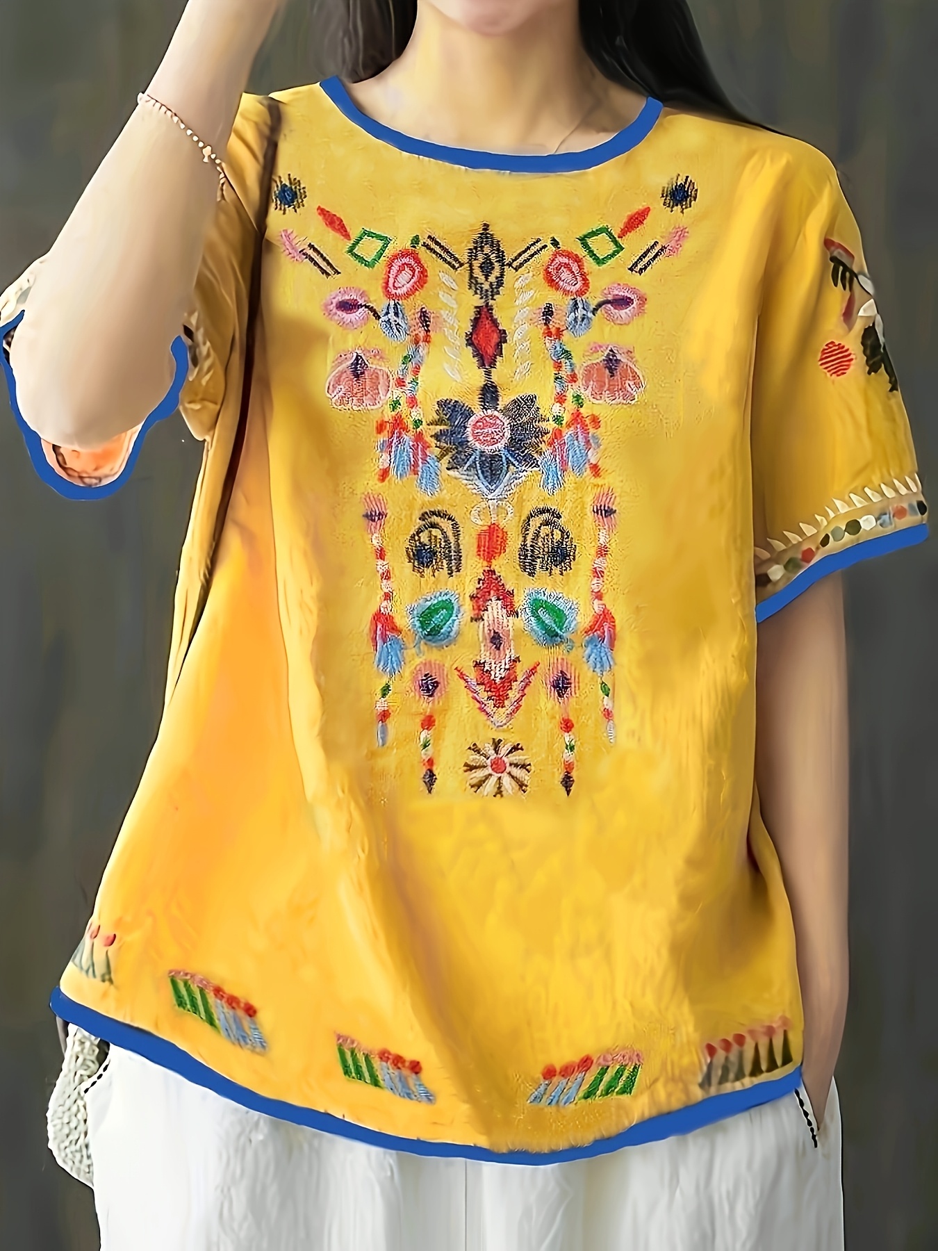 blusa bohemia verano mujer bordado Temu Guatemala