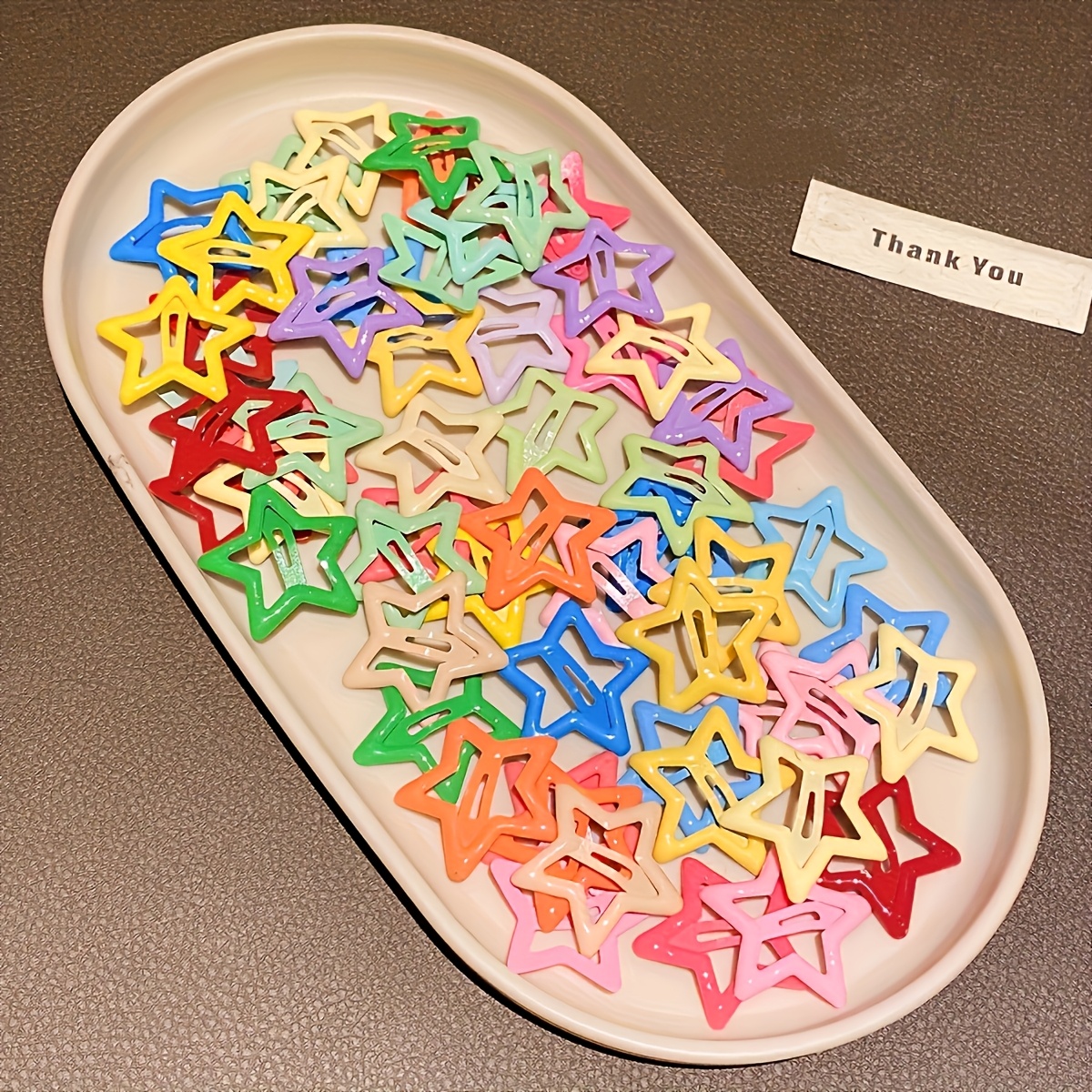 35pcs Random Color Star Hair Clips Set