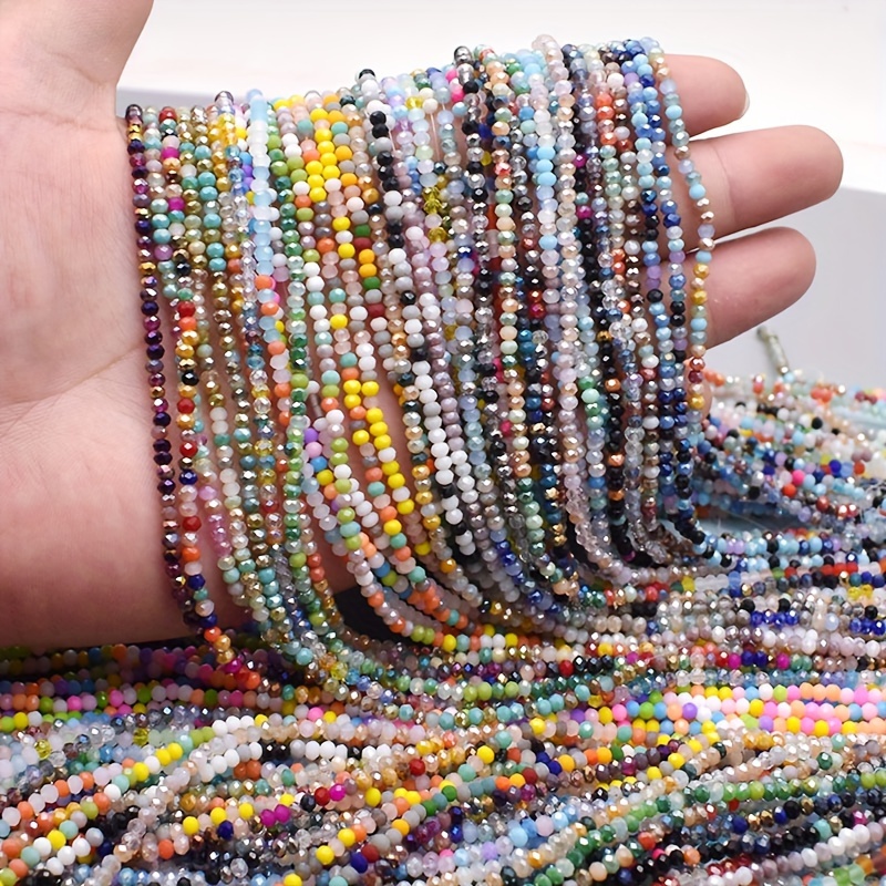 

10strands Mixed Color 3mm/4mm Glass Beads For Jewelry Making, Diy Necklaces Bracelets Making Accessories