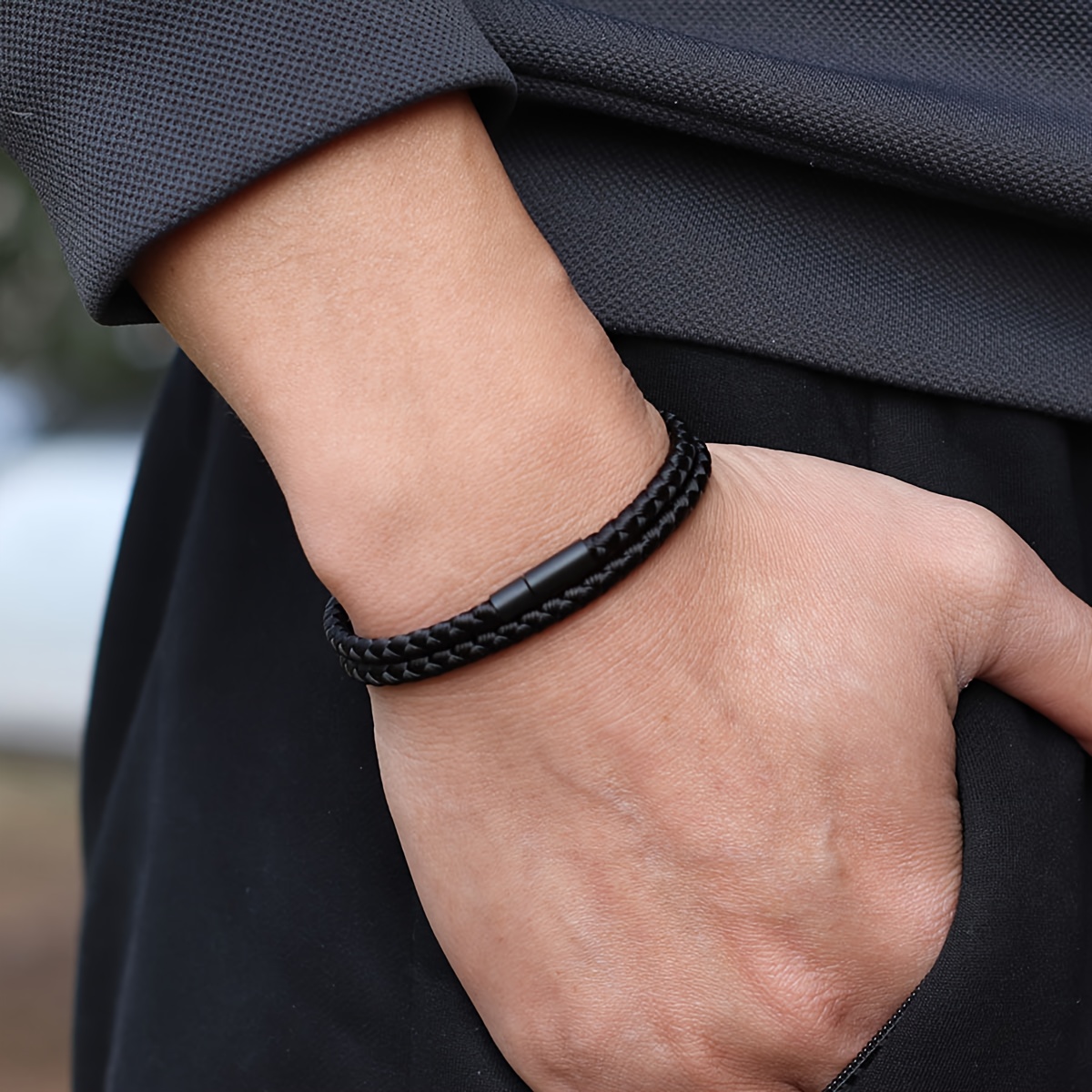 1pc New Rope Bangle Bangle Bracelet For Men Bilayer Wrap Braslet Nautical Braclet Gifts For Him Pulseria Joias Not Have Box