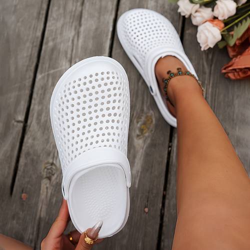 thickened solid colored unisex clogs lightweight anti slip eva slippers summer indoor and outdoor beach garden sandals women shoes
