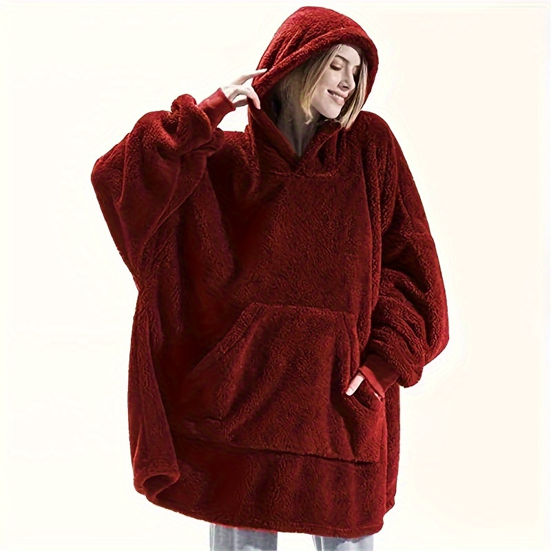 TEMU A New Autumn/winter Unisex Couple's Loungewear Set Featuring A Comfortable, Loose-fitting Double-sided Hoodie That As A Thickened Wearable