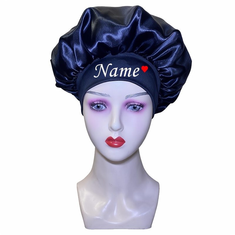TEMU Gepersonaliseerde Kap met Naam, Aangepaste Kap, Custom Bonnet voor Slapende Vrouwen, Custom Satin Kap, Haar Kap, Kap om te Slapen, Satijnen Haar