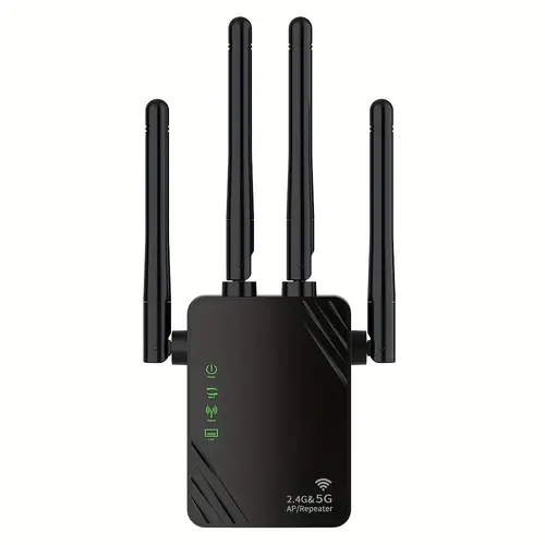 2025 wifi booster 1200mbps wifi booster for home 10000 sq ft and 105 devices setup dual band 2 4g 5g outdoor amplifier with ethernet port 4 360 full coverage supports ethernet port