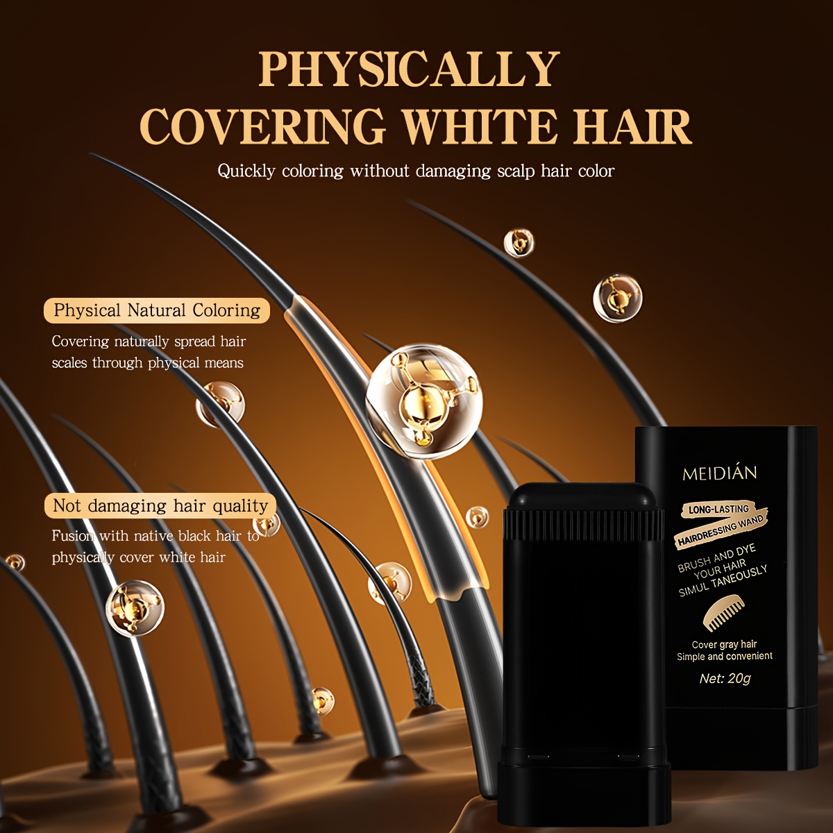 long lasting temporary hair   up stick convenient   no mess paste for normal hair covers white and grey hair   root   and color   8