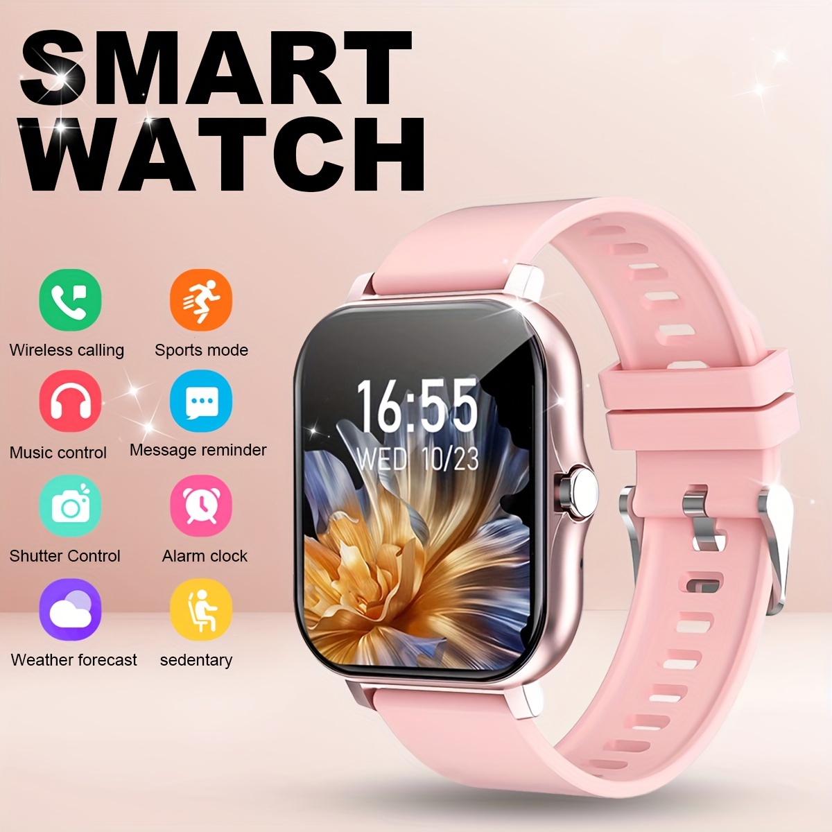 Hot's latest best-selling 1.83-inch high-definition full screen touch, Men's and Women's sports smartwatches, dial/answer calls, step by step Calorido sports mode distance tracking, call information prompt multifunctional smartwatch, suitable for iPhone and Android smartphones