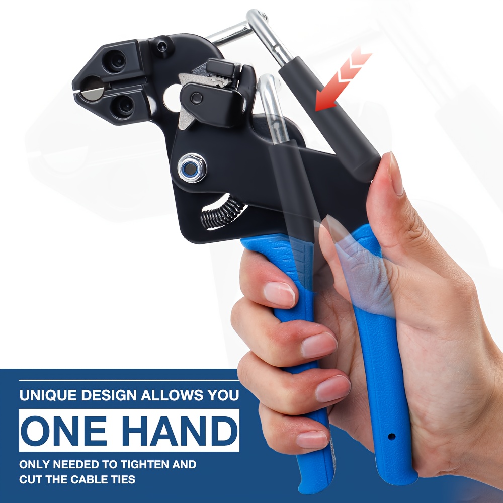 a set of stainless steel cable tie pliers   with 150 metal cable ties allows for precise tightening and easy cutting this heavy duty metal cable tie tool kit is a   portable manual tool for use with fences tarps cables and exhaust pipes