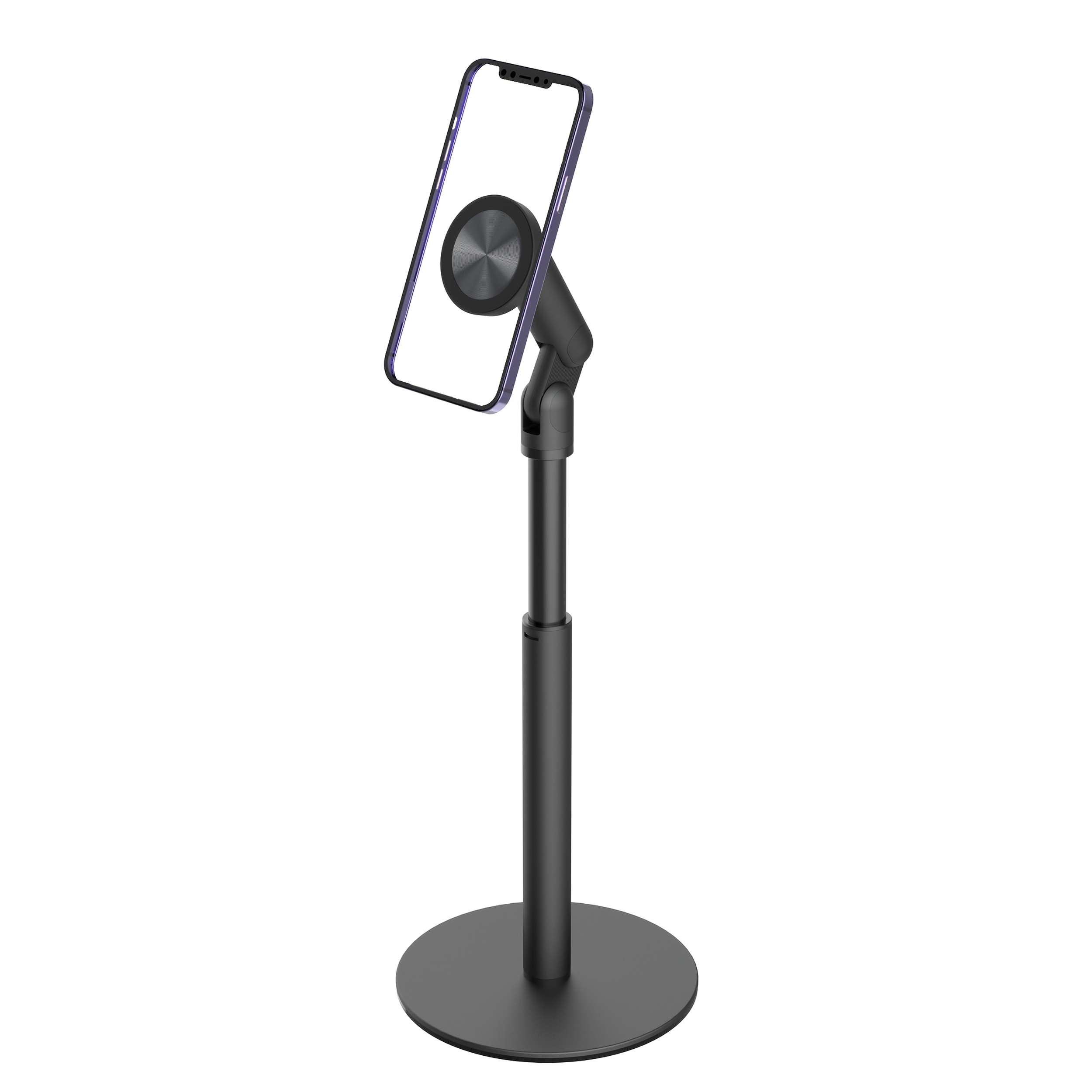 TEMU Support Téléphone Magnétique Rotatif à pour Magsafe, Support Tablette et Téléphone Réglable, Support Téléphone en Aluminium pour Bureau,