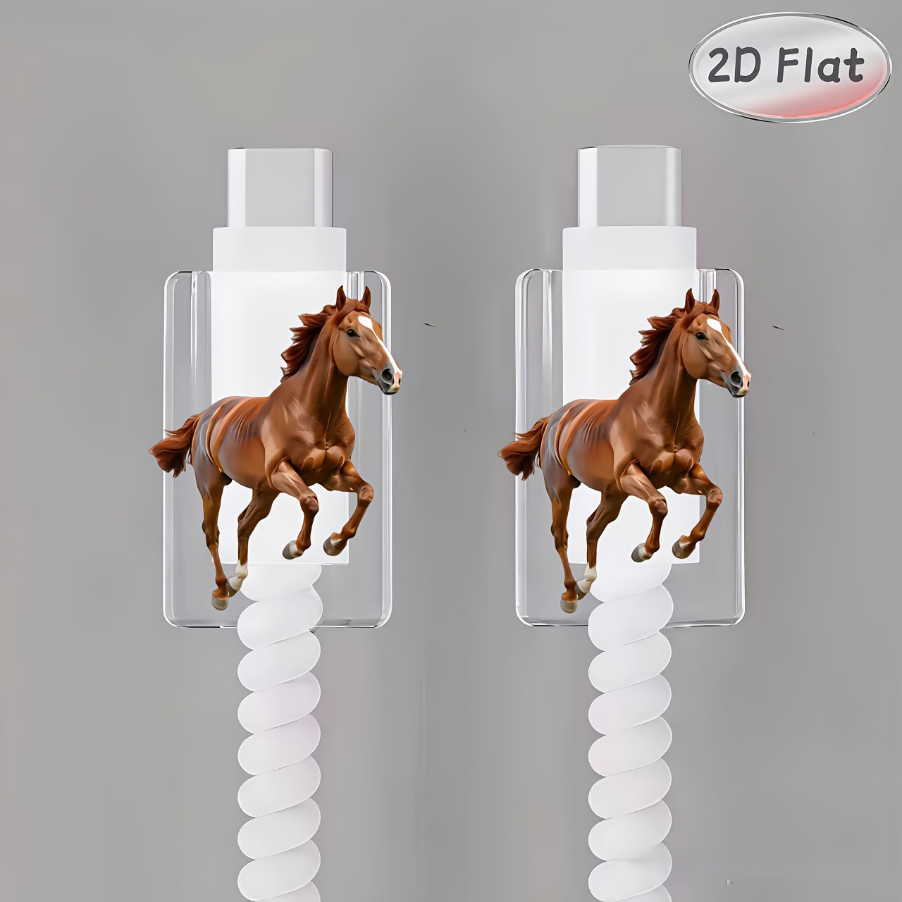 TEMU Housse de pièces à motif de 2D plat, -, protecteur de câble de données de téléphone portable Type-C, et durable, vie , meilleure protection pour