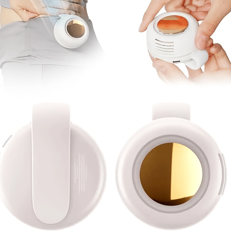 portable rechargeable mini clip on fan suitable for shirts waist bladeless hands   fan with 360 surround wind cooling for outdoor travel sports hanging waist fan for