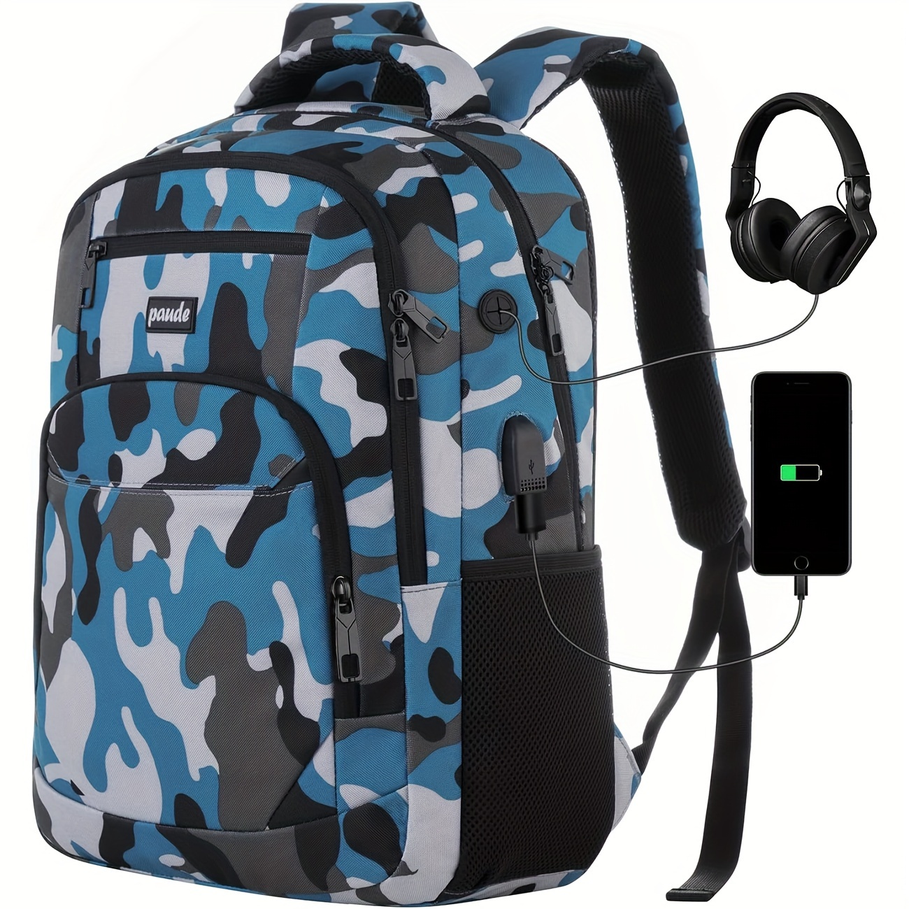 Backpack for Men and Women, School Backpack for Teens, 15.6 inch Laptop Backpack with USB Charging port for Business College Travel