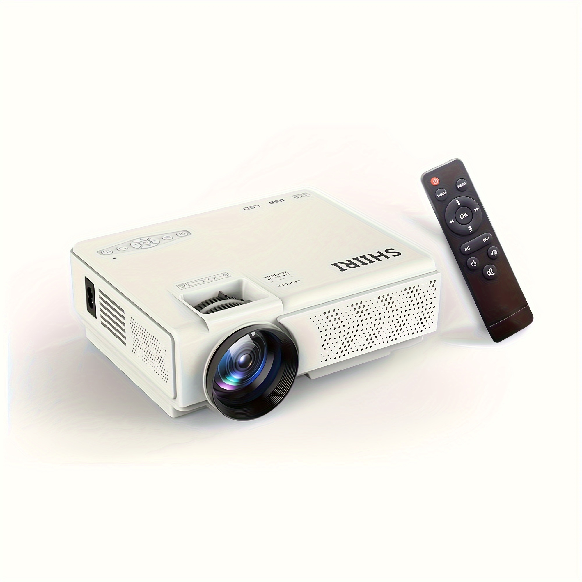 

E1 120±%10ansi Lumen 1080p Native Mini Projector, 4.1inch Lcd, Multimedia Home Theater Video Projector, Compatible With Full Hd 1080p Hdtv, Usb, Vga, Av, Smartphone, Pad, Tv Box, Laptop