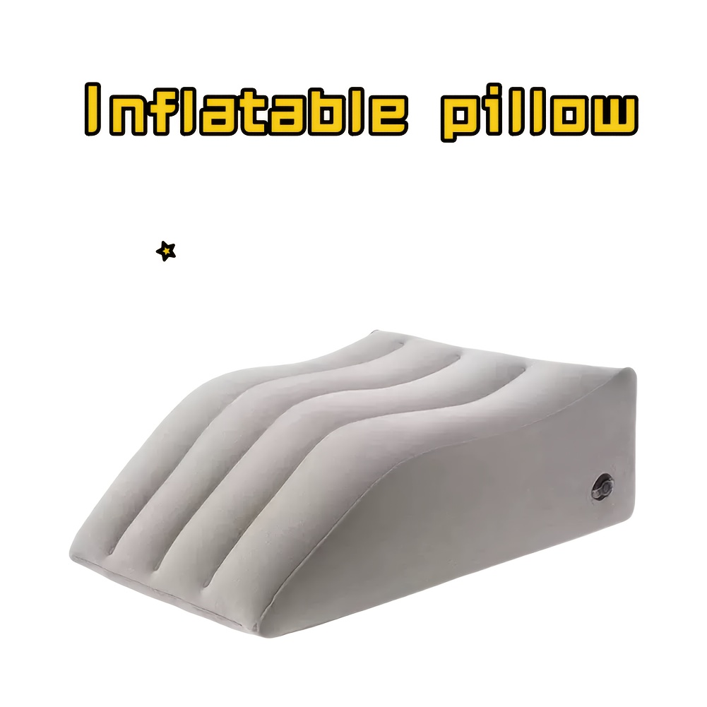 1pc Lightweight Inflatable Wedge Pillow For Legs And Back, Portable For Indoor And Outdoor Use, Multifunctional Pillow