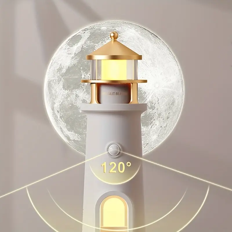 1Pc Night Light Resembling A Lighthouse A Clear