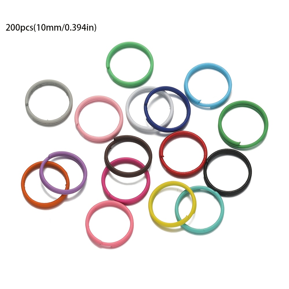 Image of 200pcs 8/10mm Colorful Open Jump Rings Findings Loop Jump Ring Connector For Jewelry Making