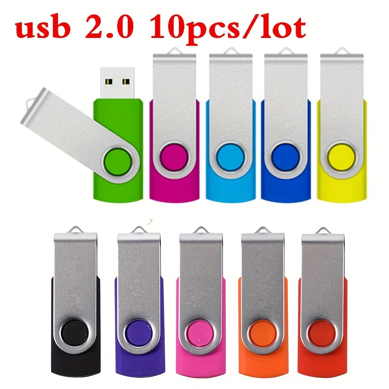 

10pcs Flash Drives - 128mb 256mb, Usb 2.0 Memory Sticks, , Solid State Storage For Pcs And