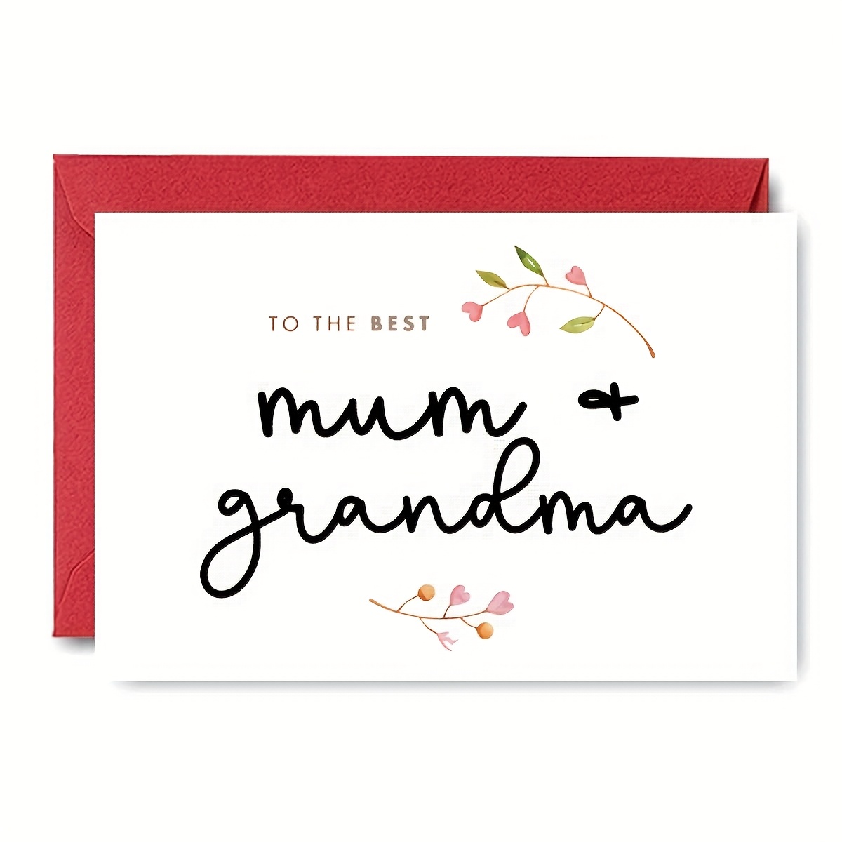 E-shop Bester Mutter- und Oma-Grußkarte - "Für die und Oma" Herzwärmerisches Design - Perfekte Muttertagsgeschenke für die Feier der doppelten Rolle