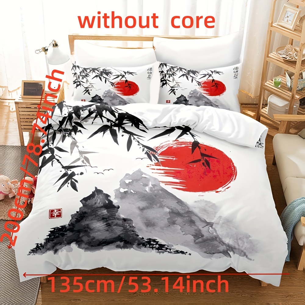 3d High-definition Digital Printed Cherry Duvet Cover And Pillowcase Three-piece Set