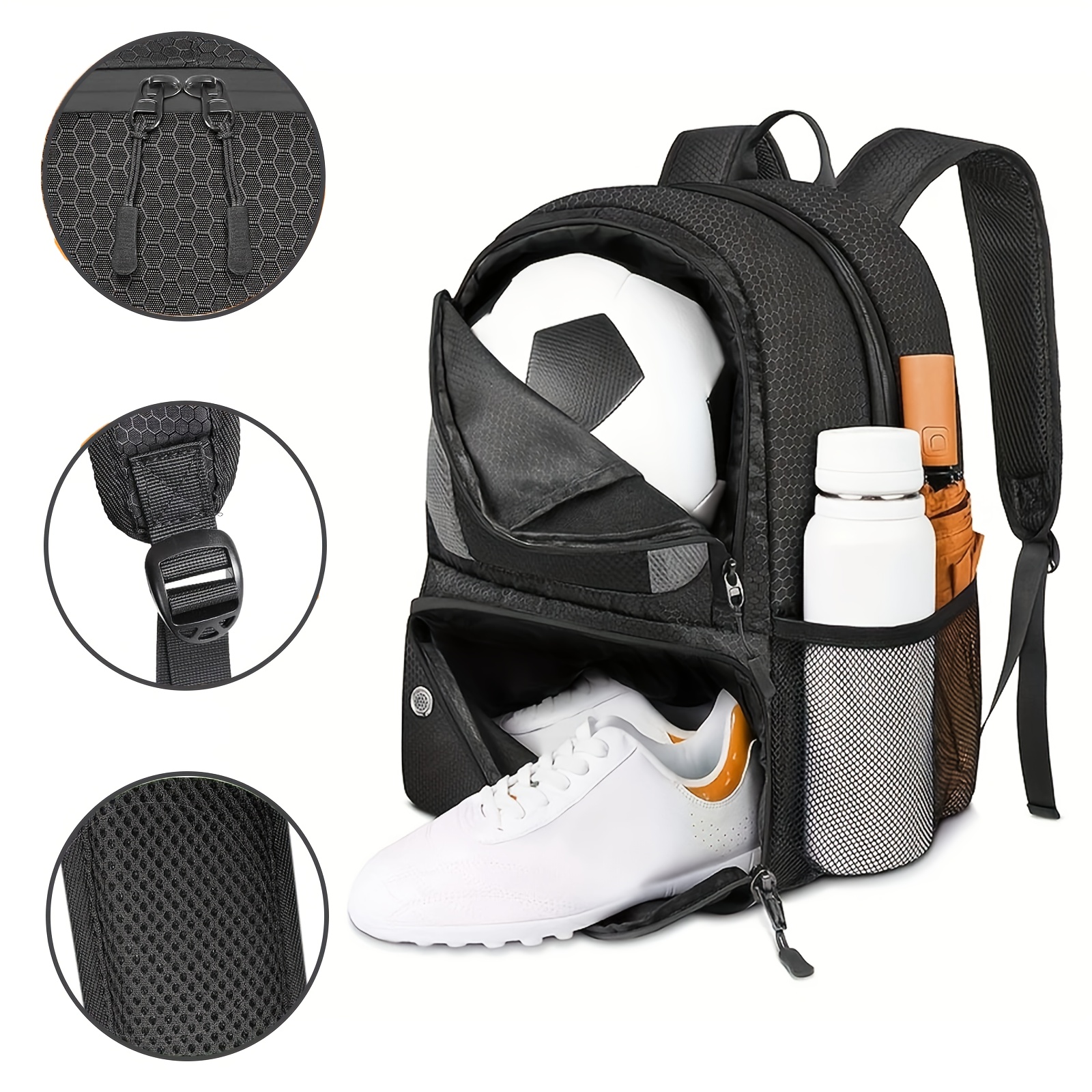 mochila fútbol soporte balón correas acolchadas múltiples - Temu