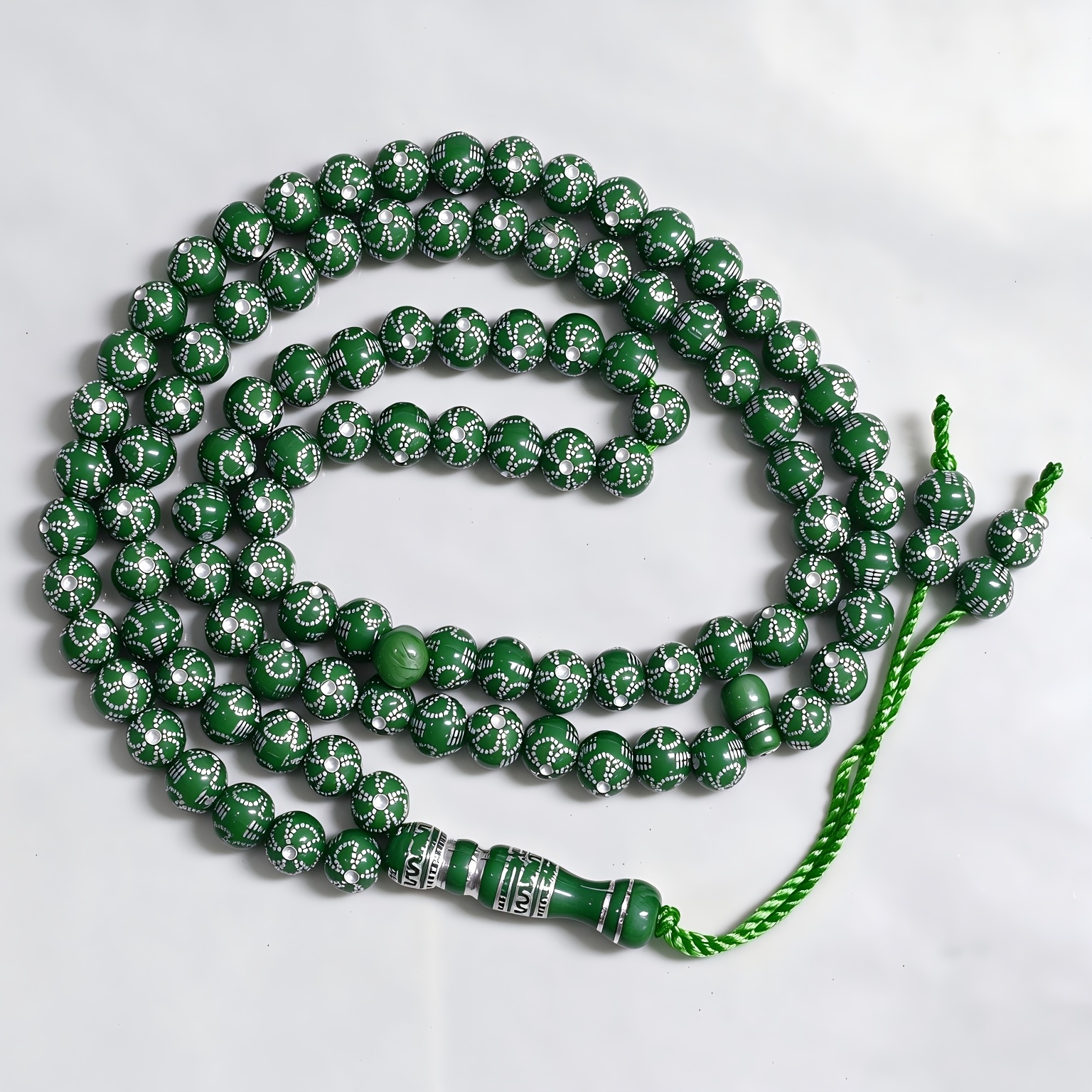 TEMU (8mm Tasbih 99 Beads Necklace) 99pcs 8mm Acrylic Beads - Vintage Rosary, Festival Beads And Unisex Tasbih Bracelet For Daily Worship, Fine Craft
