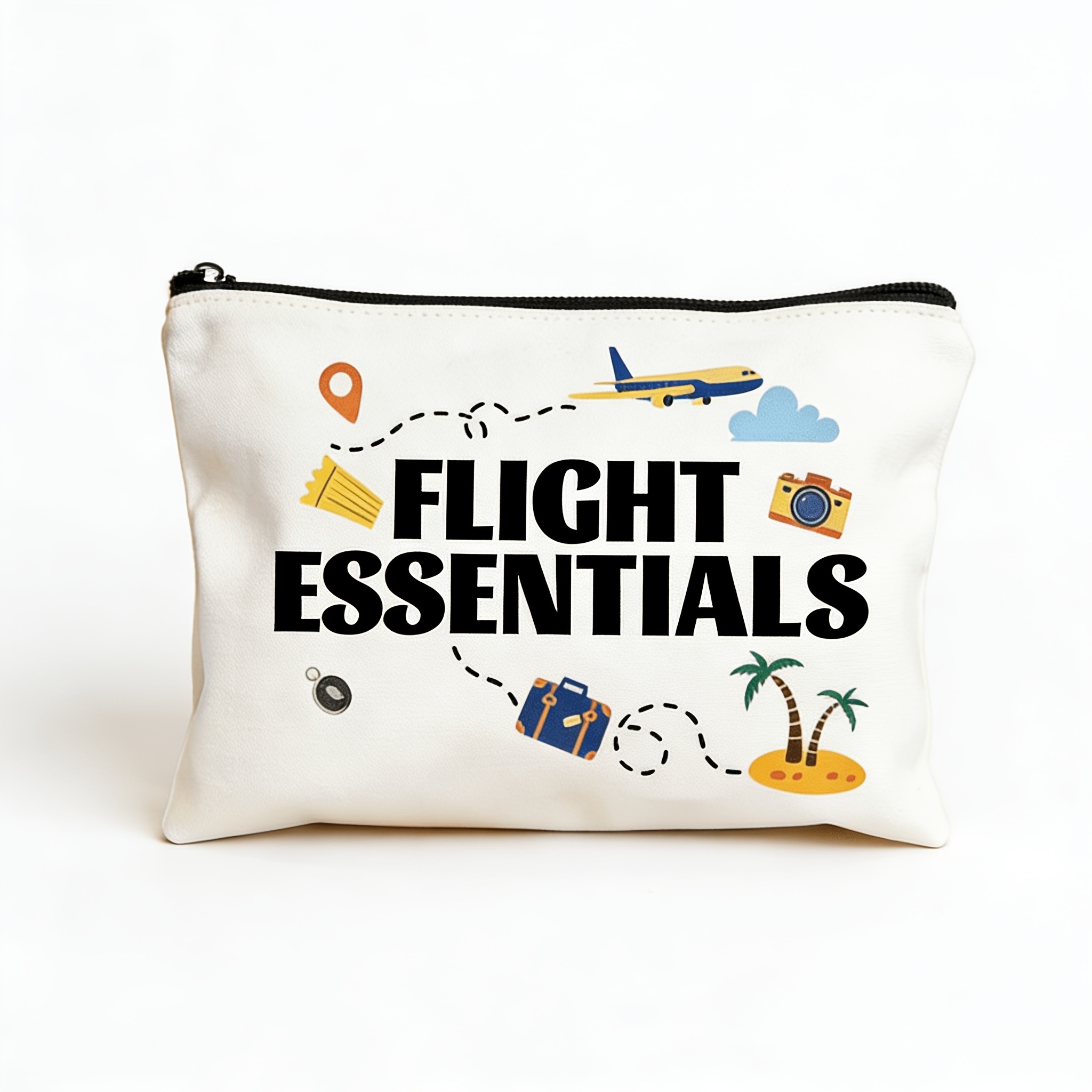 TEMU Organizador de viaje con temática de aeropuerto, neceser multifuncional, bolsa de almacenamiento, juego de pasaporte de y cosméticos con
