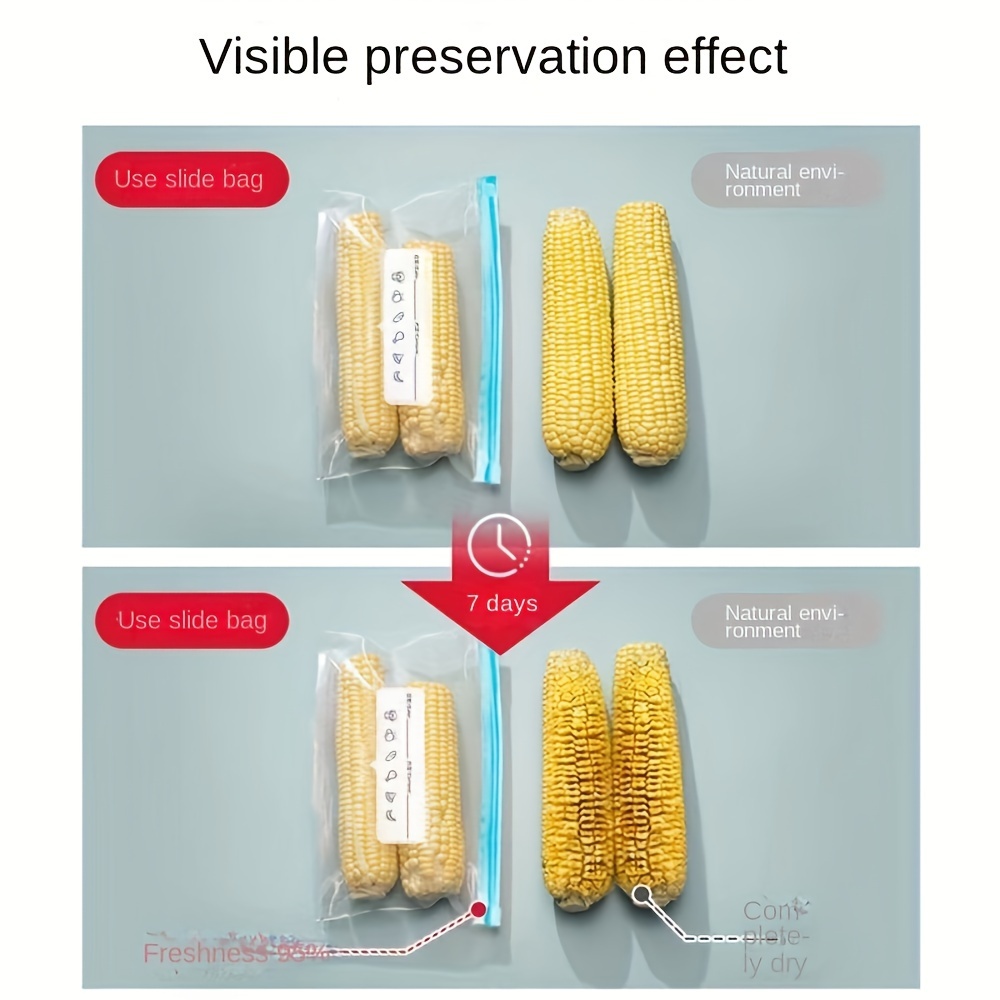 10pcs/20pcs/30pcs Bolsas Reutilizables para Alimentos con Cierre Hermético, Antifugas y Airtight - Ideales para Conservación de Comida, Bolsa Reutilizable para Productos