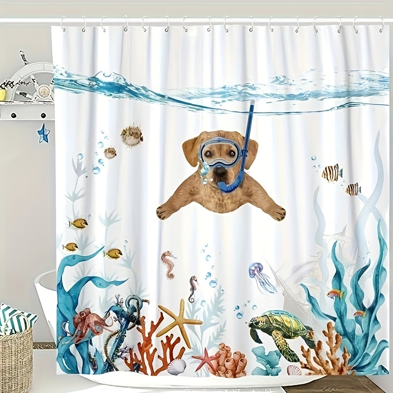 Shower Curtain Cat Siren Sailboat Fun Bathroom Decor - Temu