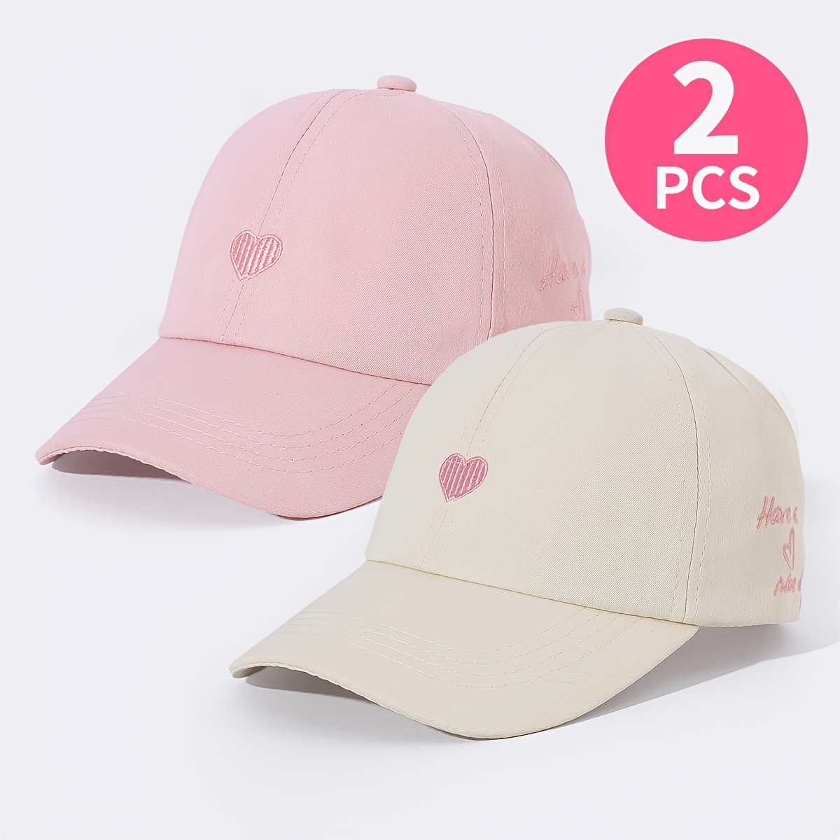 2-pack ' Spring/summer Ponytail Baseball Caps, Suitable For Outdoor Sports And Beach , Breathable Sun Hat, Duckbill Cap