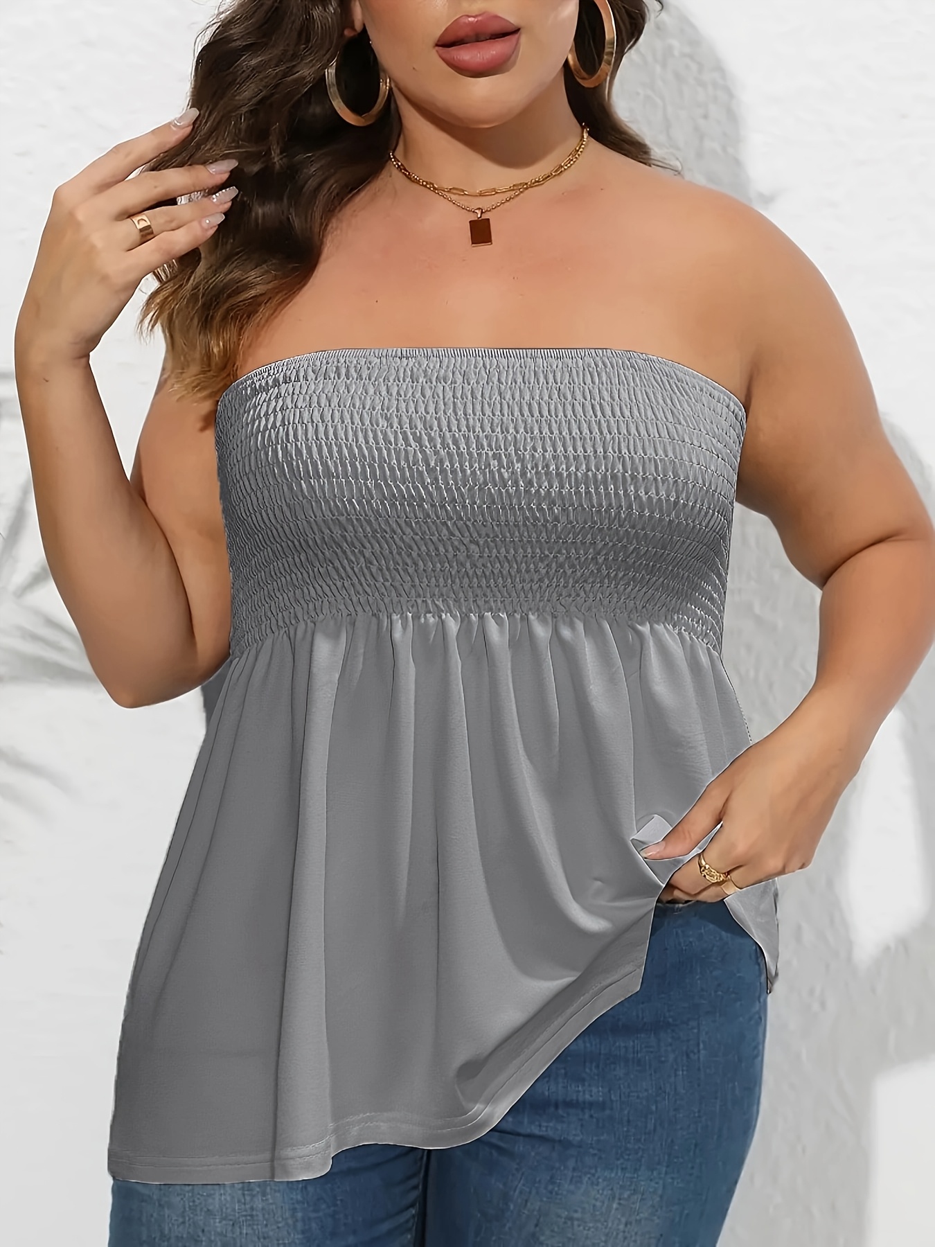 Women's Elegant Off-Shoulder Crop Tube Top - Stretchy Solid Color Short Sleeve Blouse with Ruching Detail, Machine Washable for Spring Summer Fall Casual & Dressy Outfits, Crop Top Blouse, Seasonal Fashion, Flowy Fabric, Comfortable Fit
