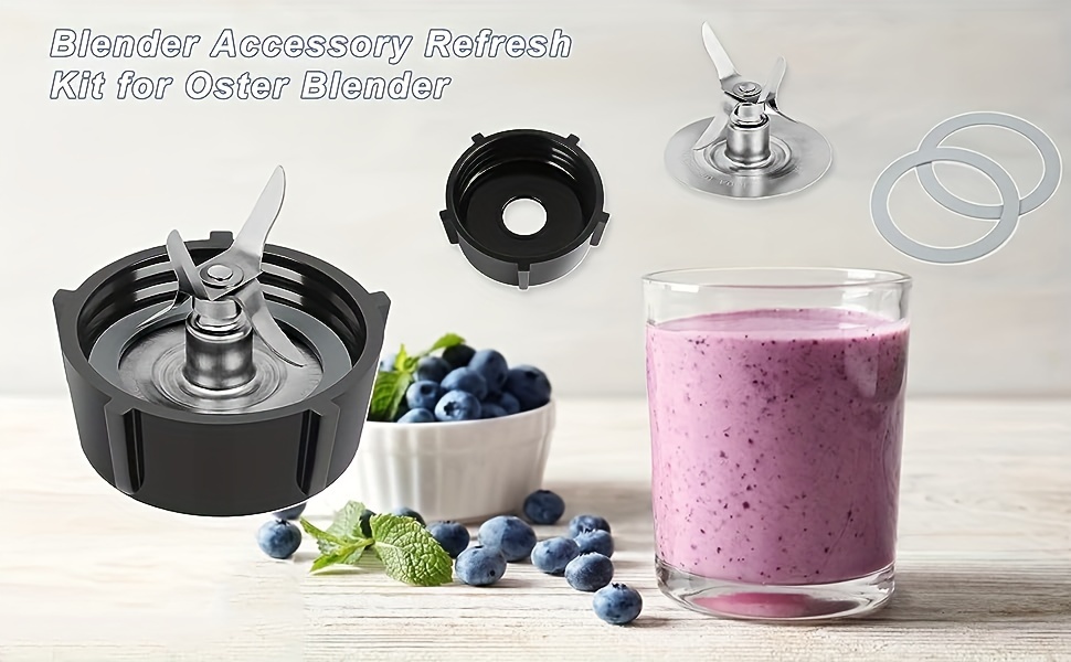 4pcs for   kit   4 blade knife 6 tooth base   juicing   1 blender blade 1 bottom cover and 2 o ring seals details 0