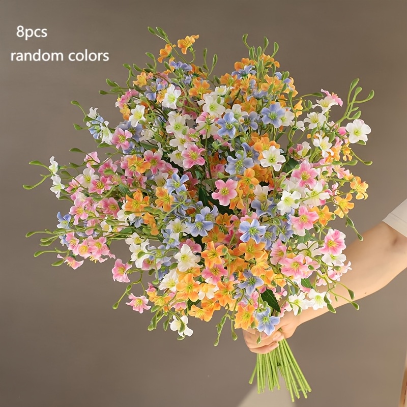 Image of 8pcs Simulated Wild Chrysanthemums, Home Flower Decoration, Suitable For Decoration In Living Rooms, Dining Rooms, Bedrooms, Etc., With Random Colors