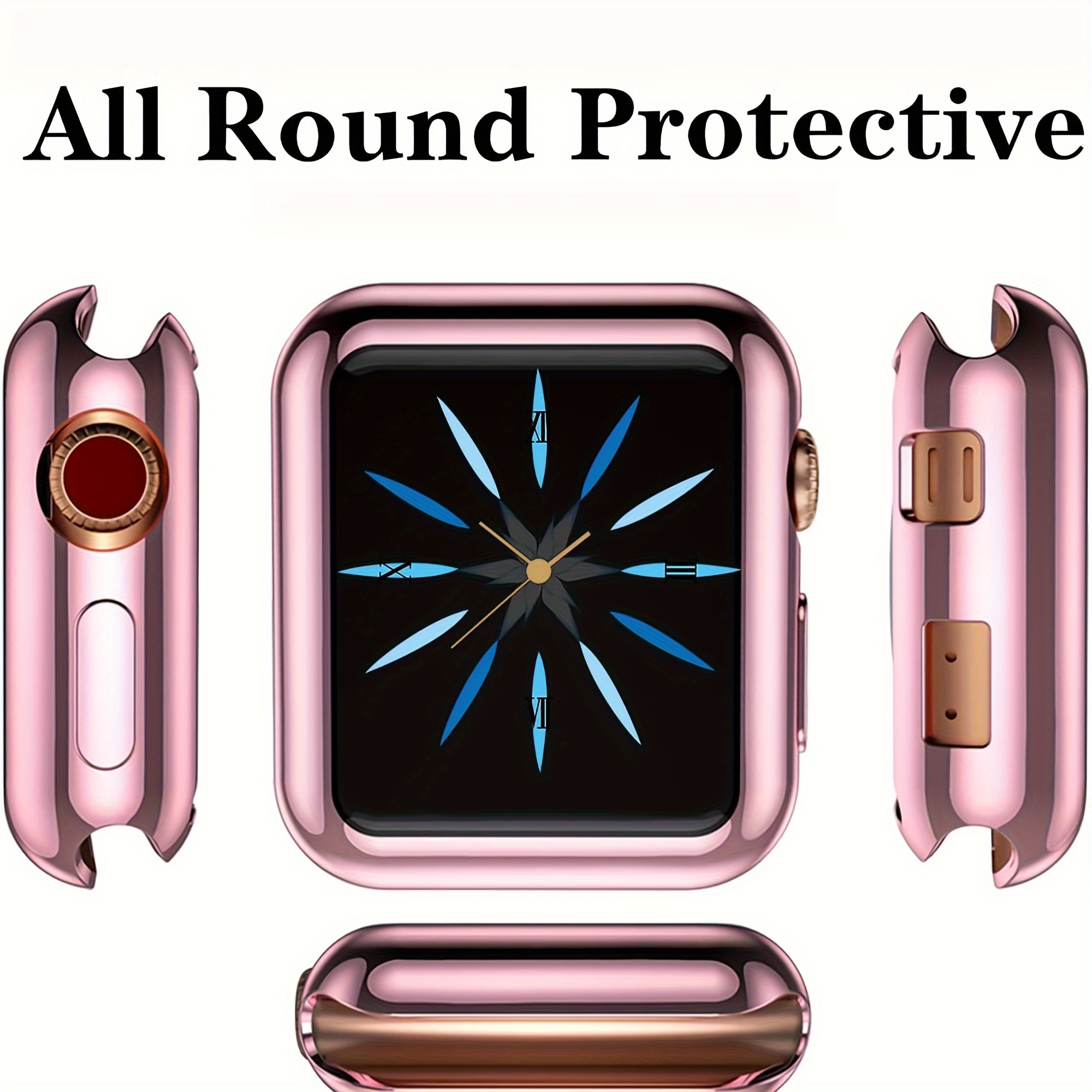 3pcs/set Men Women TPU Full Cover High Definition Ultra Thin Watch Case, Anti-drop Fashionable Casual Screen Protector Cover, For Apple Watch Case 38/40/41/42/44/45/46/49mm, For Apple Watch Series Ultra/SE/11/10/9/8/7/6/5/4/3/2/1, Intelligent Watch Case Accessories