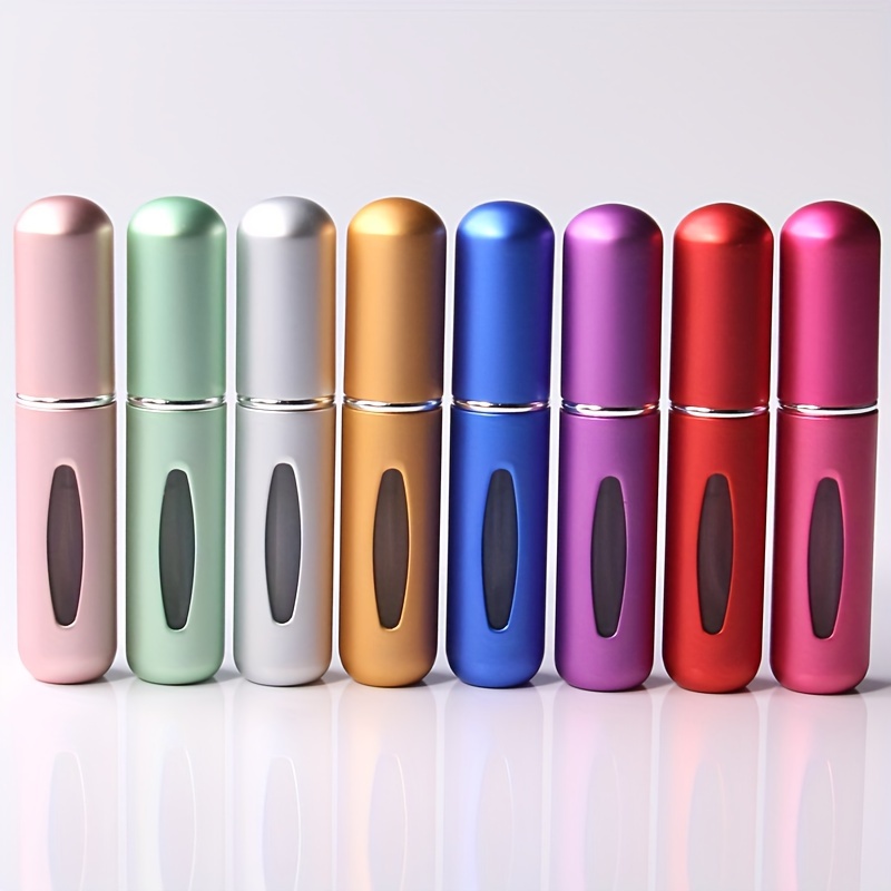 

8pcs 5ml Matte Mini Perfume Atomizers - Portable, Refillable & Hypoallergenic Spray Bottles In Assorted Colors, Pvc-free Plastic, Ideal For Travel & Sample Storage, Perfume Refillable Bottles