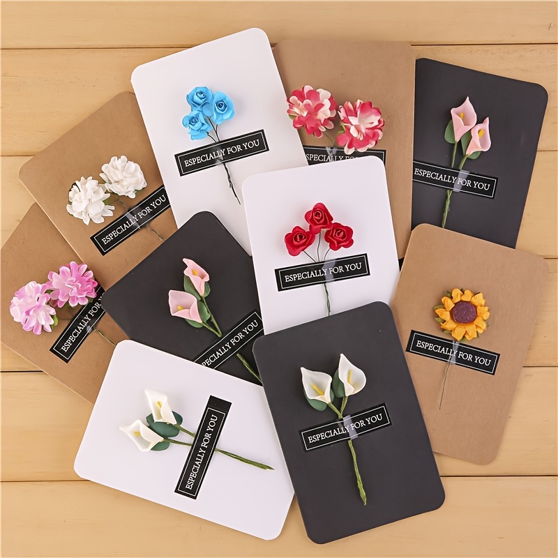 TEMU 2 cartes postales pliées mini exquises et de styles aléatoires. Idéal pour de remise de diplôme, les bénédictions de mariage, les de