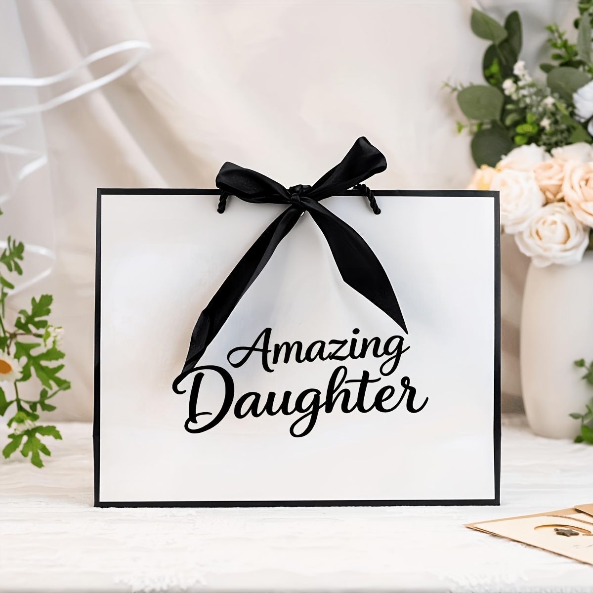 TEMU 1pc Gift Bag With The Words 
