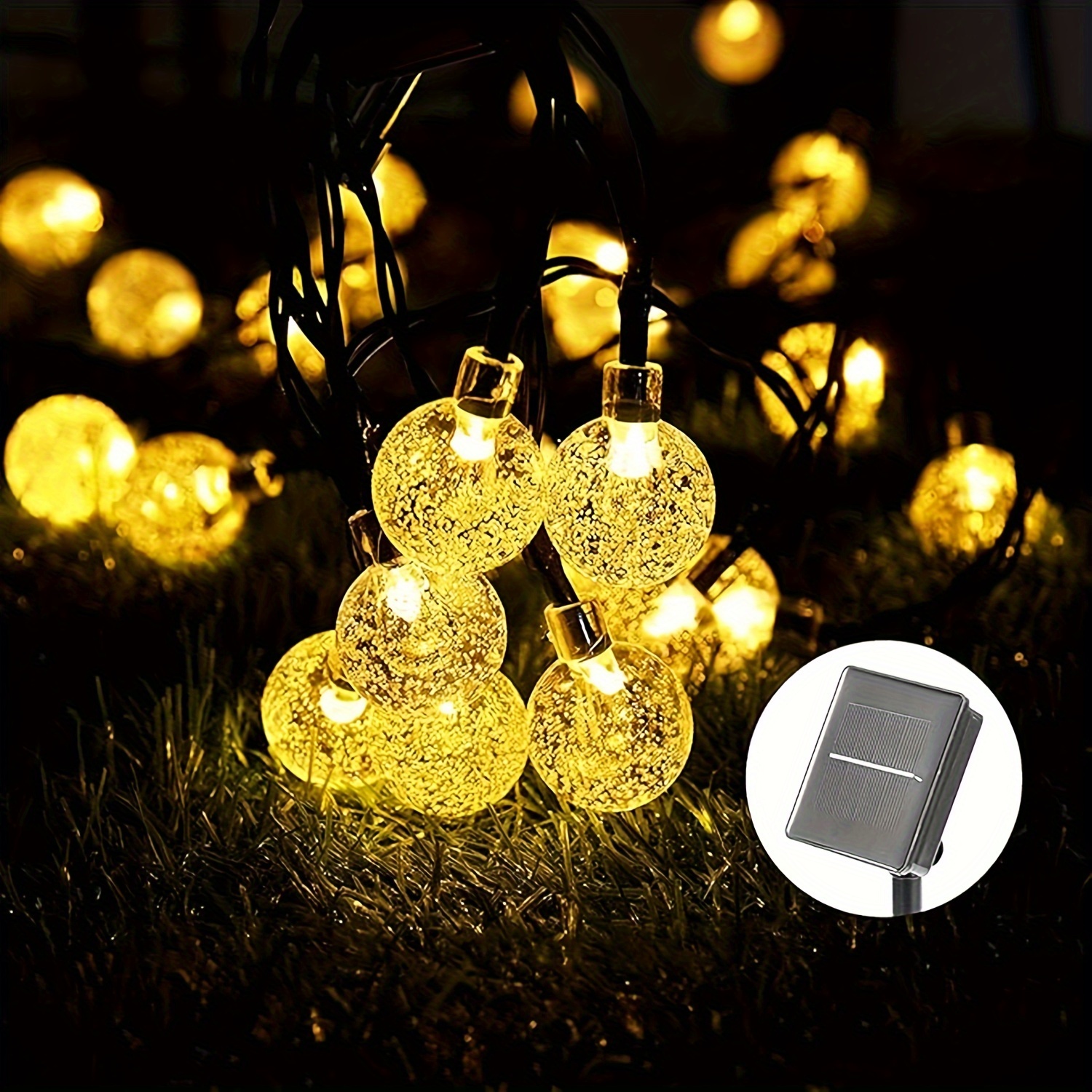 

39 Foot Solar String Light With 100 Bulbs, Waterproof Solar Outdoor Light, 8 Lighting Modes Light, For Christmas, Halloween, Easter, Wedding, Dance, Birthday, Courtyard Decoration