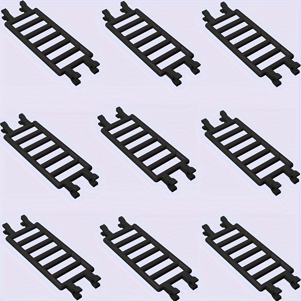 9pcs ABS Building Block Guardrails Set for Staircase Traffic & Farm Scene