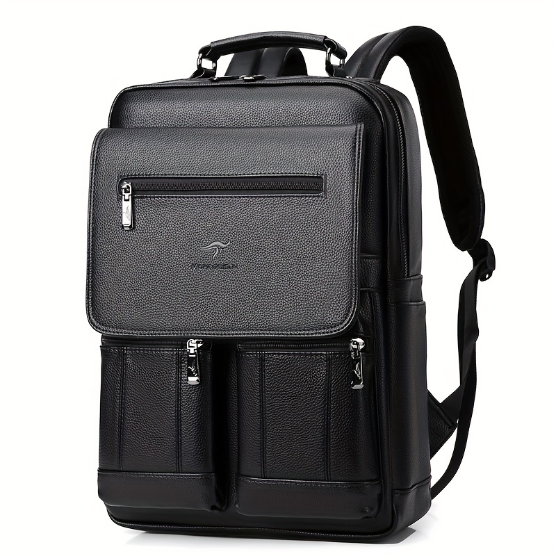 Men's Professional Business Travel Backpack With 16-inch Laptop Compartment - Large Capacity Pu Suitcase Compatible Carrier For, Commuting & Airplane - Durable Computer Bag For Laptop