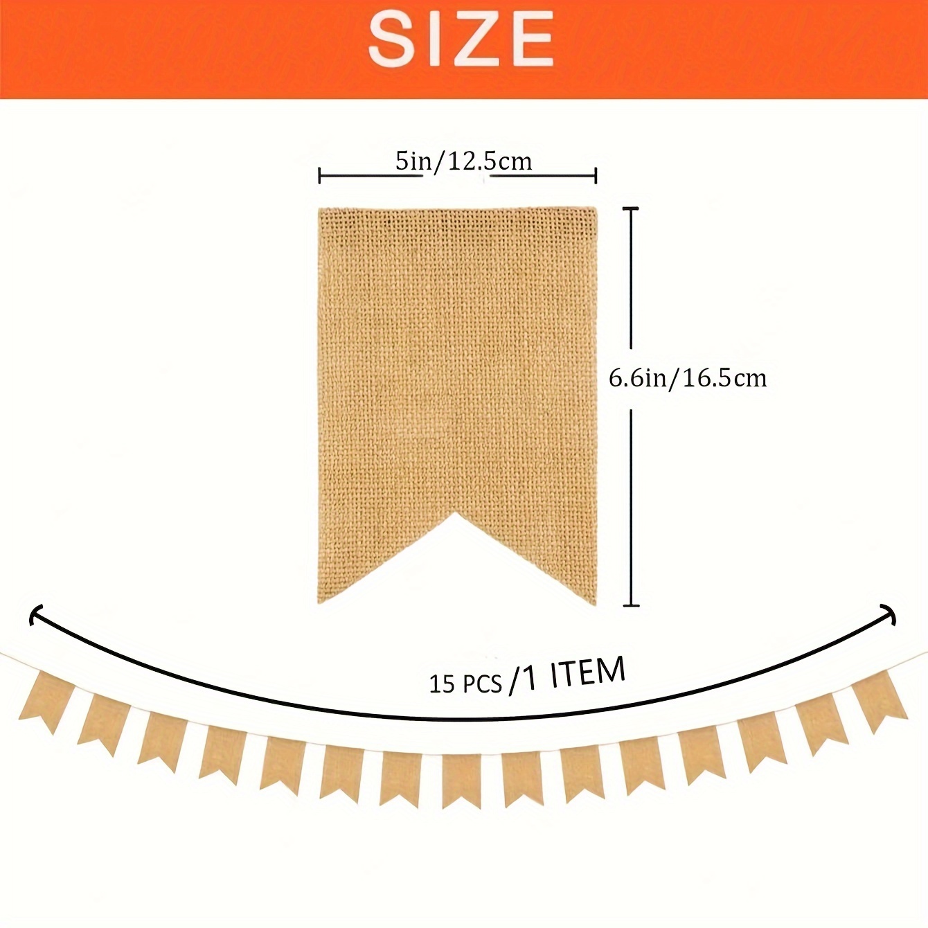 1 Item - Burlap Banner, Decor For Birthday, Wedding, Baby Shower & Graduation