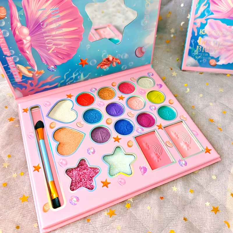18 color cartoon shell makeup palette with plant squalane   matte shimmer     casual attire gifts with plant squalane
