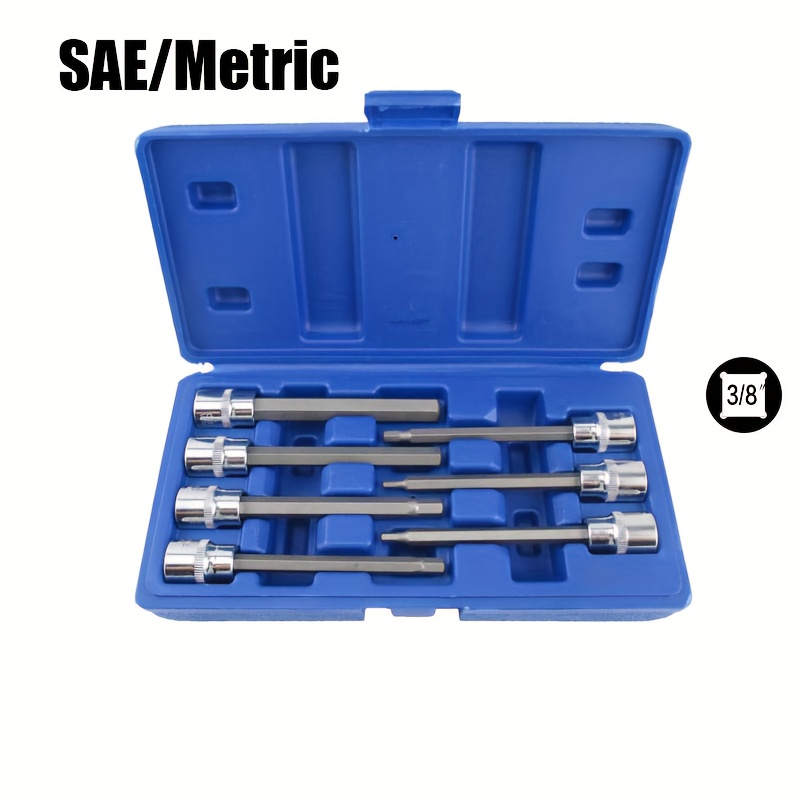 Master Hex Bit Socket Set Allen Wrench Bit Kit Hex Key for Ratchet Socket  Tool SAE and Metric Set 3/8, 1/4, 1/2 Drive Socket Set 34-Piece :  : Tools & Home Improvement