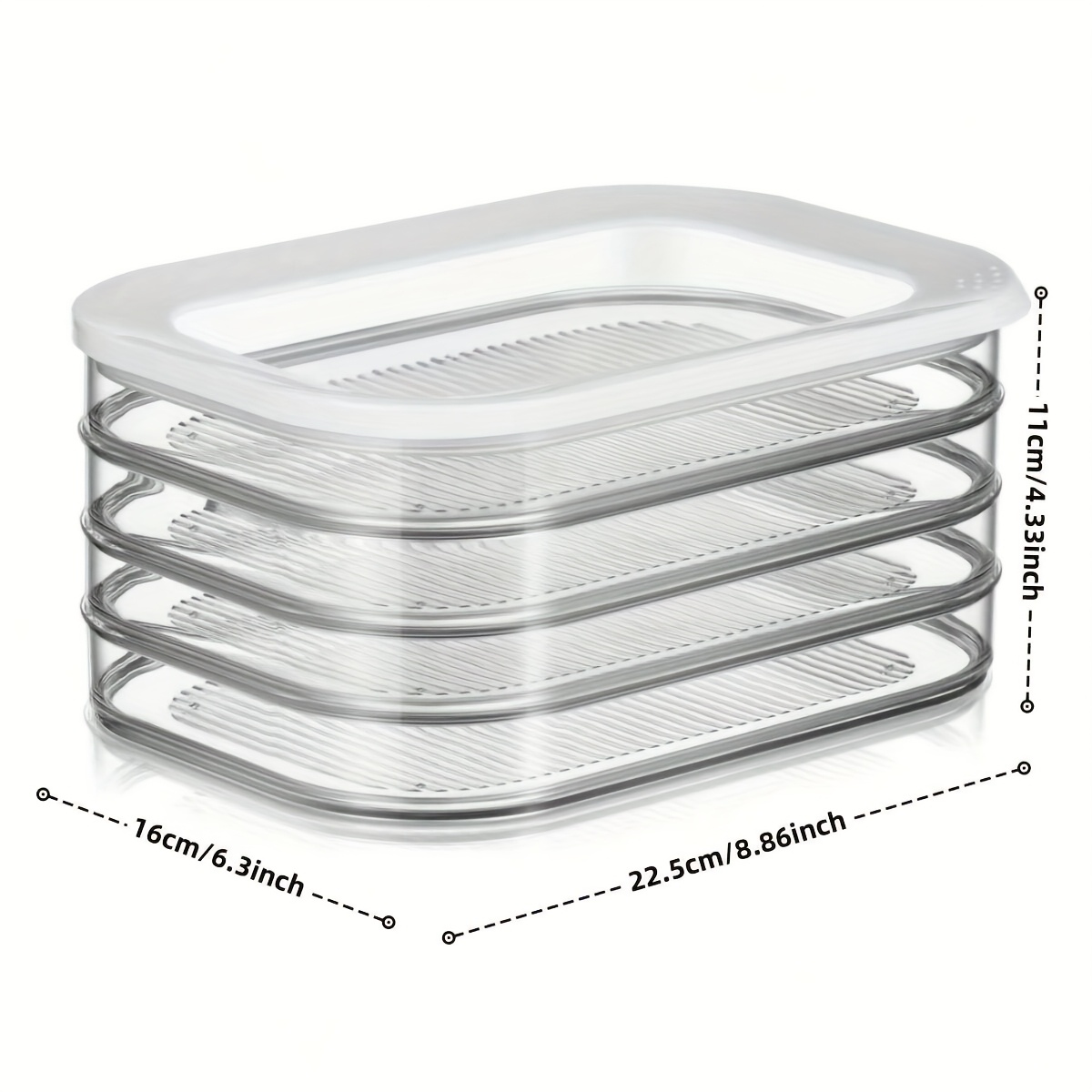 Food Storage Containers With 1/2/3/4 Layers And 3+3 Layers, Designed For Storing Meats Like Bacon And , As Well As . Practical And Aesthetically Fridge Organizers Have Preservation Capabilities