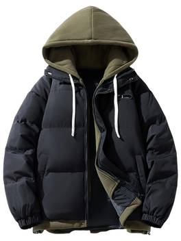 winter thickened hooded coat