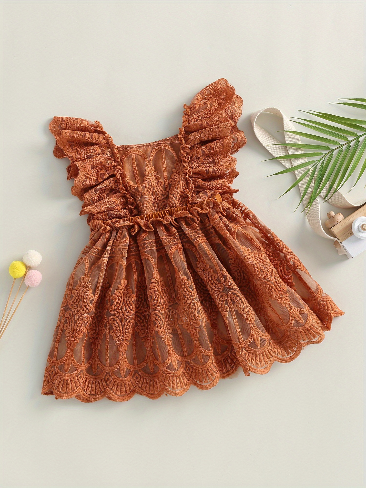 chinese dress ladies Girl's Popatu Embroidered Lace Fit & Flare Dress, Size 6
