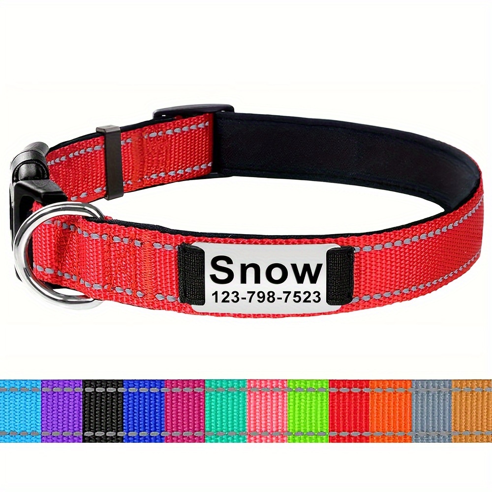 E-shop Personalisierte Haustierhalsbänder, individuelles Hundehalsband aus Nylon -Anhänger, Outdoor-Accessoires und Dekorationen für Hunde – schönes