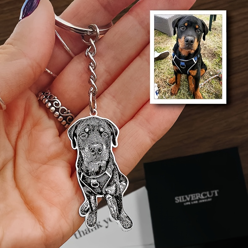 

Engraved Pet Keychain - Stainless Steel Personalized , & | Unique For Pet | For &