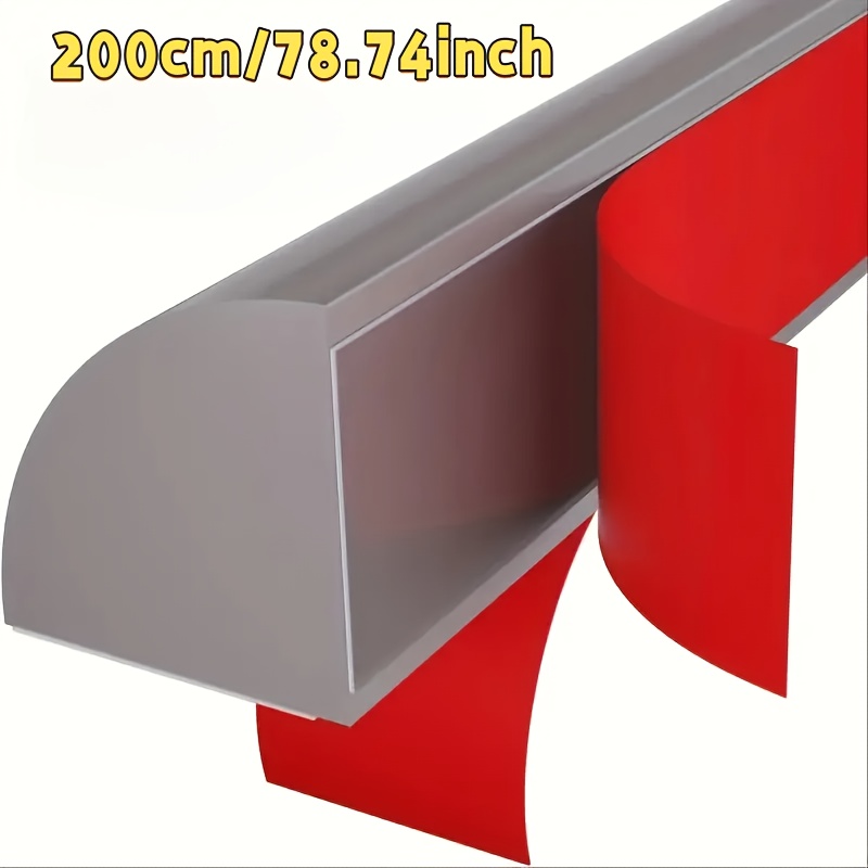 1pc Flexible Quarter-circle Bathroom Threshold - Waterproof Seal Strip, Countertop Water Barrier, Suitable For Shower Corners Or Kitchen Sinks, Vinyl