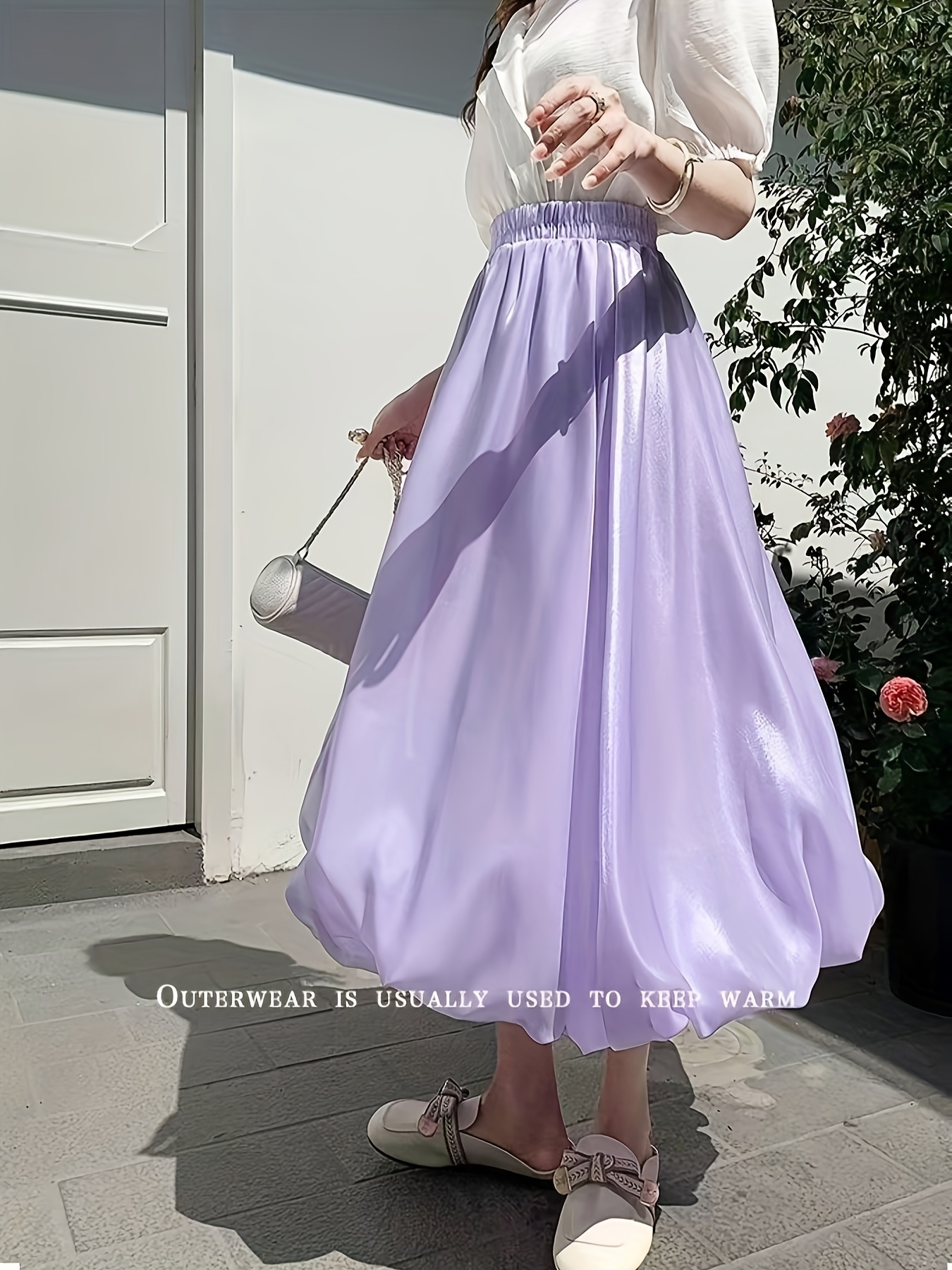 スカート [OURSAALTY] Air Balloon Long Skirt Women Balloon Skirt Long 2023 Summer New Fashion Casual