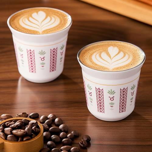 middle cup latte hand held coffee cup espresso cup cappuccino stainless steel american latte cup